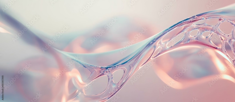 Poster abstract fluid dna background with chemical elements and soft colors ideal for science and technolog