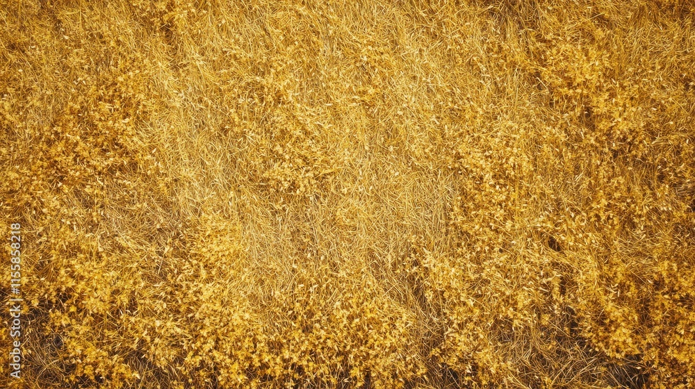 Aufkleber aerial view of golden stubble field with blank space for text or graphic overlay