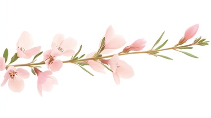 Obraz premium Delicate pink blossoms on a flowering branch