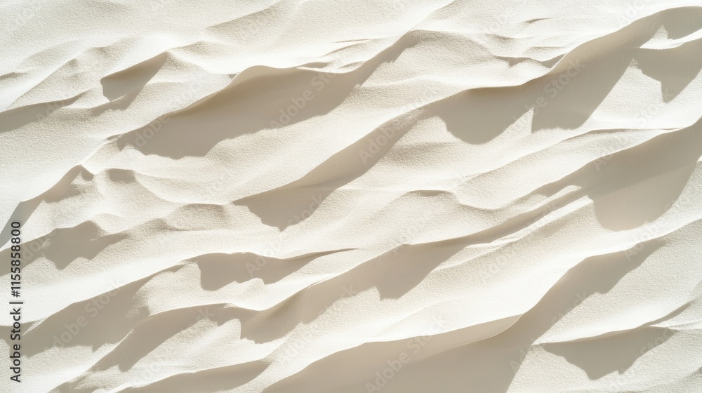 Poster aerial view of textured sand dunes in soft beige with natural shadows ideal for backgrounds and text