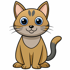cute cat cartoon  vector illustration