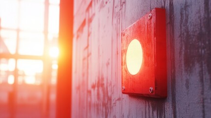 Urban Evacuation Procedure Alert Signal in Soft Lighting