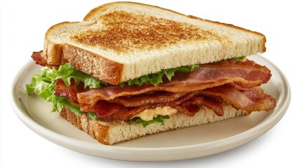 gourmet turkey club sandwich construction with crispy bacon, fresh lettuce, and artisanal bread layers on premium white porcelain plate