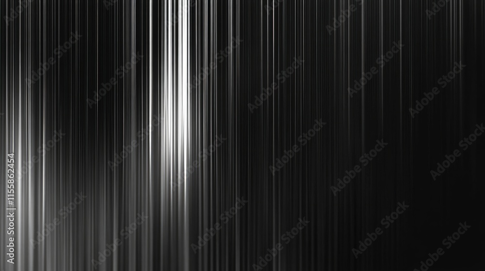 Poster abstract black data transfer background with vertical lines for technology and network concepts in d