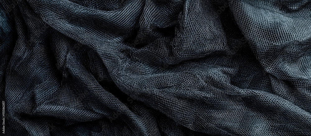 Poster black industrial insect netting texture with close up detail and empty space for custom text backgro