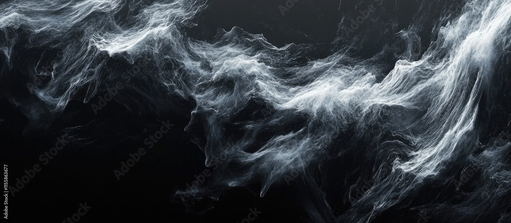 Poster elegant black marble texture with soft veining and ample negative space ideal for text or graphic ov