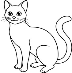 cat outline vector illustration