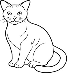 cat outline vector illustration