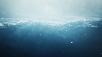 Obraz premium Background: blue and abstract, includes a network grid with linked particles. Stock AIG21