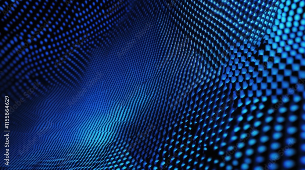 Poster Blue abstract digital futuristic background with textured patterns and empty space for your text or design elements.