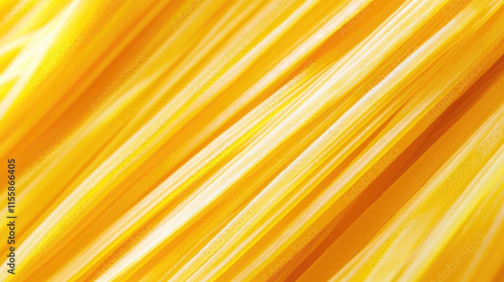Poster close up of vibrant handmade durum wheat pasta strands highlighting golden color and texture with sp