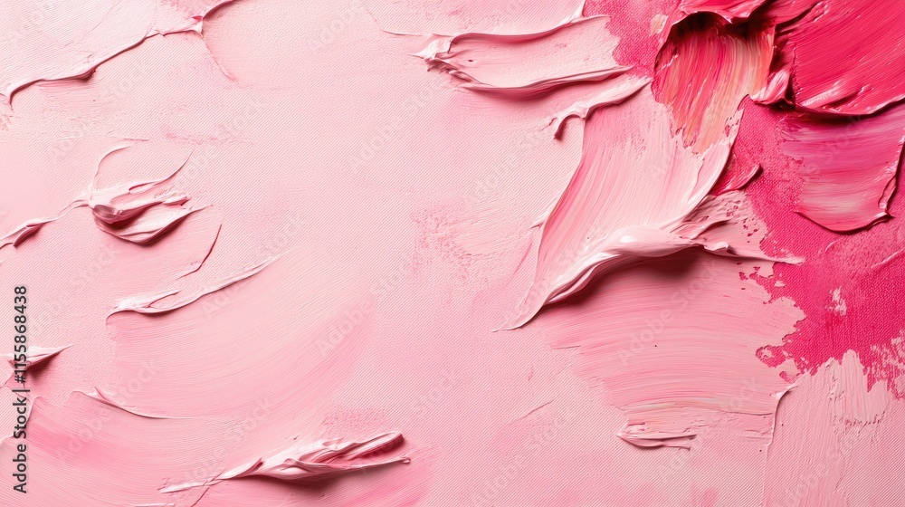 Poster abstract macro painting background in soft pink tones with text space for creative projects and arti