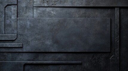 Industrial Gray Wall Texture with Geometric Shapes and Copyspace for Creative Text Placement