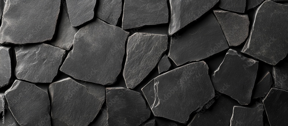 Aufkleber black anthracite grey stone wallpaper flat lay for product design high quality background with empty