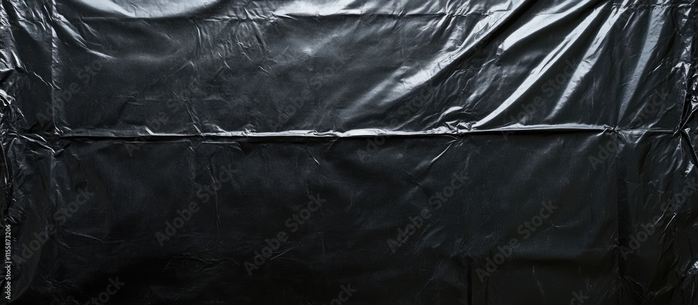 Poster black shiny tarpaulin texture with blank space for text ideal for backgrounds or creative projects i