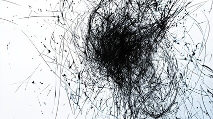 https://s.mj.run/J6DPWdgCCM8 intense angry chaotic scribbled lines against a white background -"Furious scribbled lines creating chaos and intensity on a white canvas."