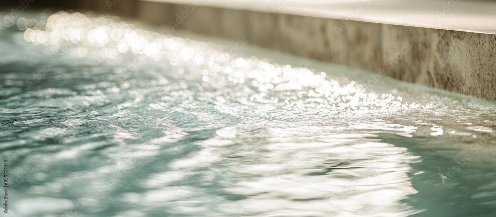 Poster serene water surface with gentle ripples and soft reflections ideal for calming backgrounds and text