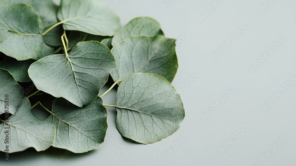Poster fresh green linden leaves in macro display with ample empty space for creative text placement and na