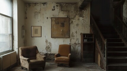 Abandoned Interior: Awe-Inspiring Decay in Vintage Building