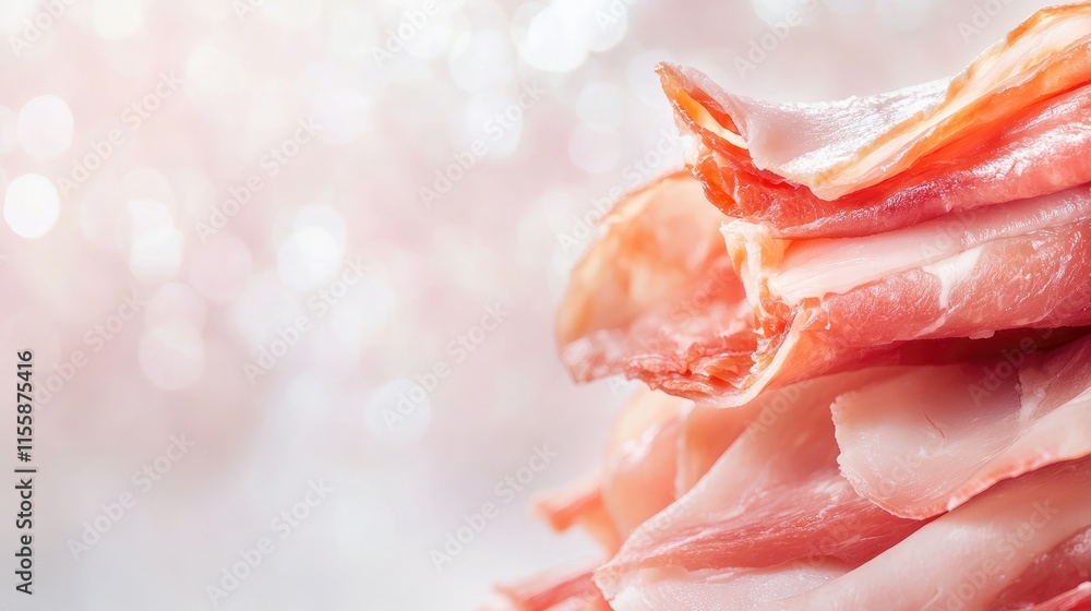 Aufkleber fresh raw meat close up for culinary use with abstract background and empty space for text in bakery