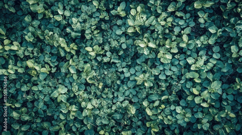 Poster aerial view of lush green swamp vegetation creating an abstract texture for background and wallpaper