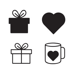 valentine day icon vector
