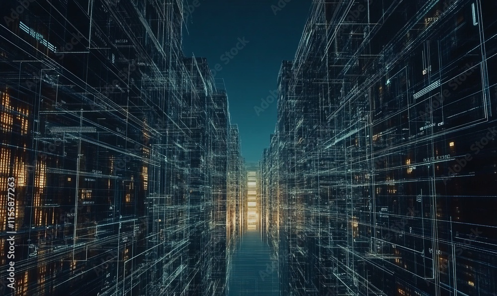 Poster a high-tech future design encompasses an abstract technology ui, hud interface, hologram components,