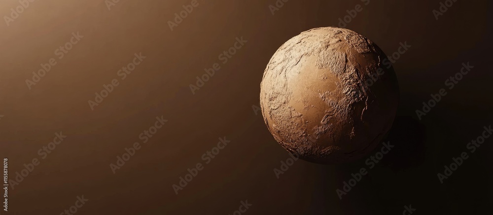 Poster 3d rendering of earth globe on dark background with open space for custom text or branding