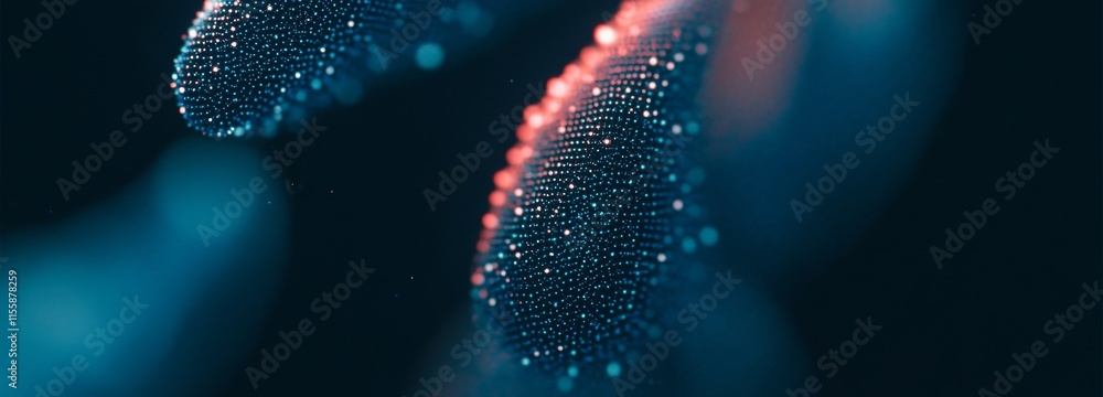 Poster the technology background supports an abstract digital connection structure made of dots and lines, 