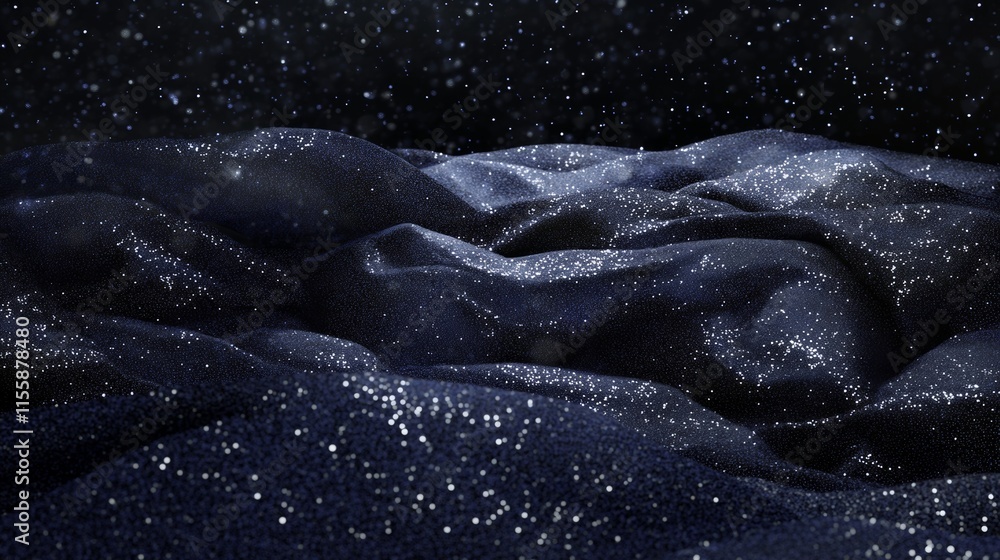 Poster Big Data Visualization. Information illustrated as a High Tech Futuristic Particle Network. Abstract background. 3D render