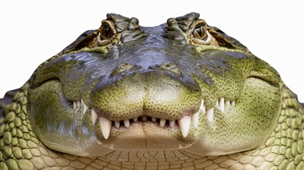 Obraz premium Close-up of a crocodile's face
