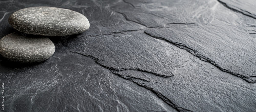 Aufkleber elegant dark grey stone texture wallpaper for product design high quality flat lay with ample copysp