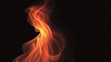 Fototapeta premium Generate an image of a stylized flame with intricate, sharp lines and fluid gradients