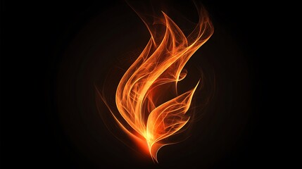 Fototapeta premium Generate an image of a stylized flame with intricate, sharp lines and fluid gradients