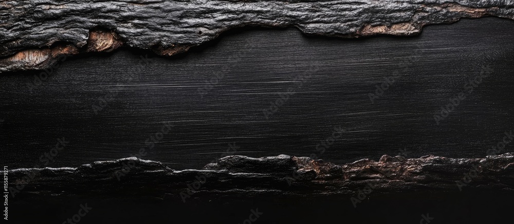 Poster textured black trunk background featuring empty space for text ideal for minimalistic designs and pr