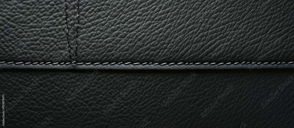 Poster black leather texture with seam detail ideal for background or banner design featuring ample space f