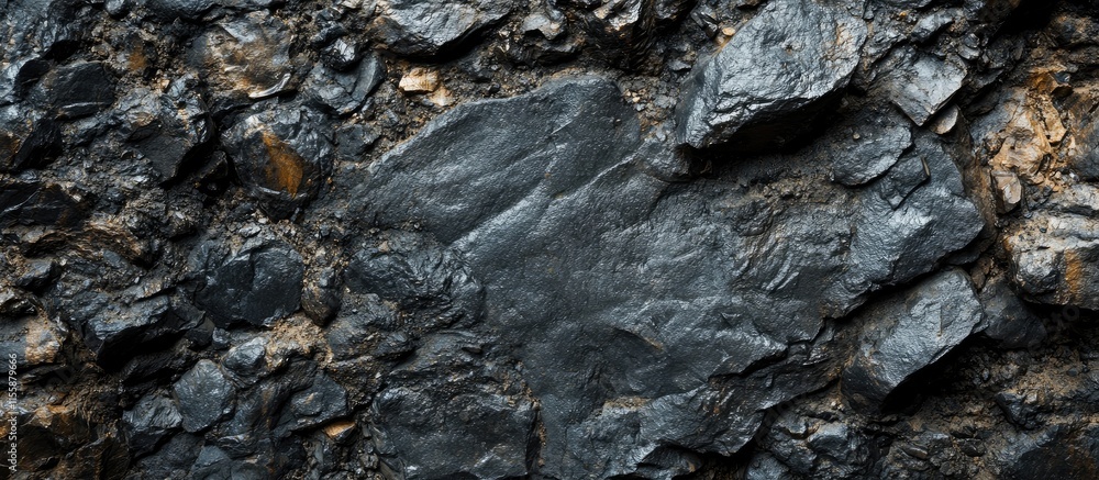 Poster black rustic concrete stone texture background with ample space for text and design elements ideal f