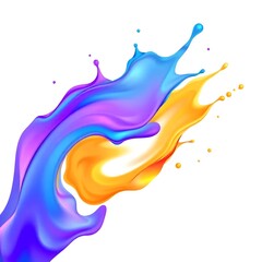 Obraz premium Paint, Colorful Paint Png, Colorful Paint With Transparent Background