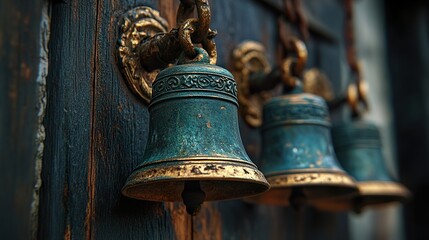 Obraz premium Ancient Bells: A Glimpse into History and Faith