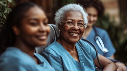 Obraz premium Diverse Patient-Focused Care in a Soft Clinical Environment