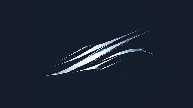 Illustrate a powerful logo with dramatic motion lines to evoke a sense of energy and action
