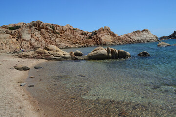 La spiaggia di La Crucitta a Caprera