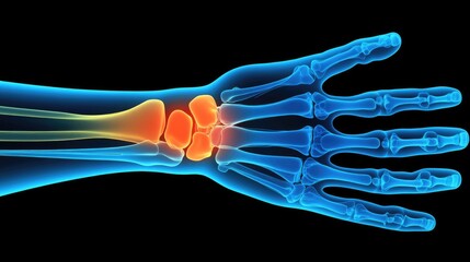 Female Suffering from Wrist Pain: A Visual Representation of Joint Discomfort and Inflammation