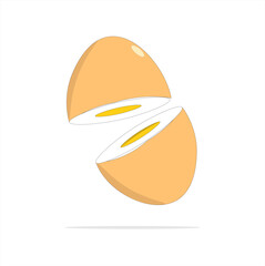 isolated egg cut 