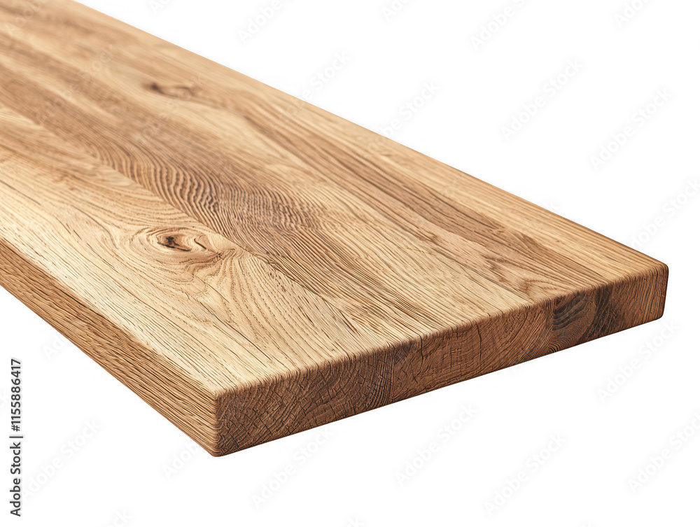 Aufkleber highly detailed model of an oak plank showcasing natural texture and grain patterns ideal for archit