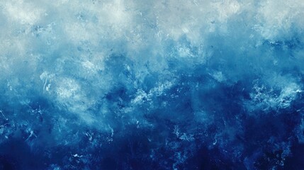 Obraz premium Serene Horizon: Expansive Deep Blue Sky with Soft White Clouds and Overcast Texture