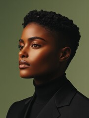 Obraz premium Elegant High-Fashion Portraiture with Luxurious Textures and Subtle Lighting