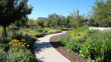 Community gardens offer green spaces for urban residents.