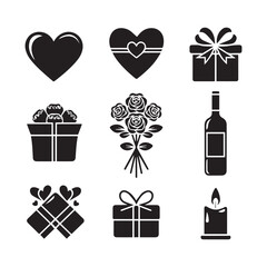 valentine day icon vector