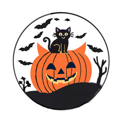 Halloween Pumpkin and Cat